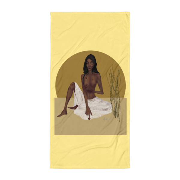 Toalla SOL LUNAR Amarillo. - Imagen 3