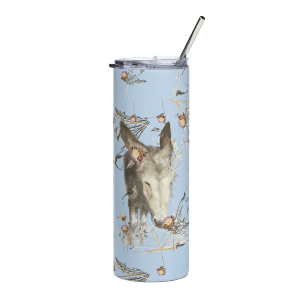 Vaso de acero inoxidable azul Burrita Frijolita. - Imagen 2