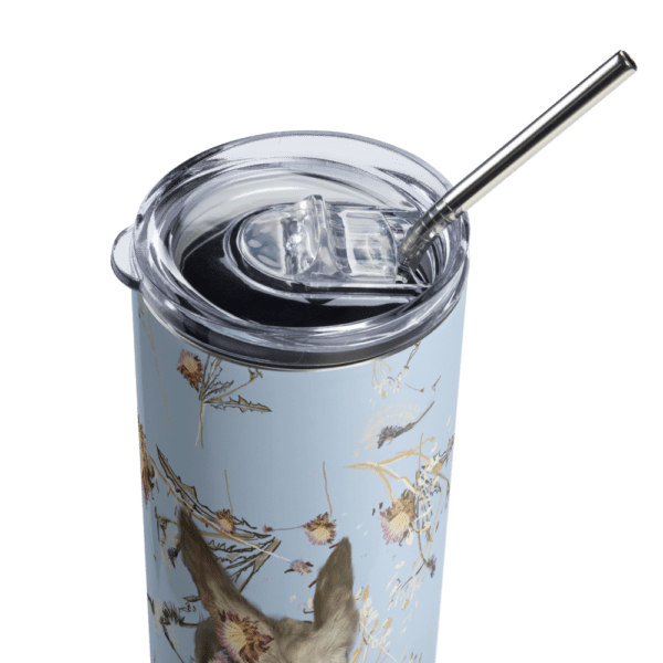 Vaso de acero inoxidable azul Burrita Frijolita.