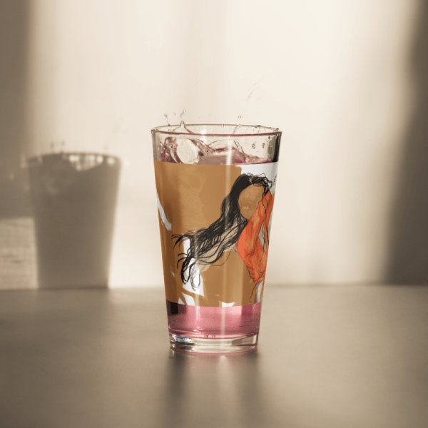 Vaso vidrio tamaño pinta  Bailaora. - Imagen 6