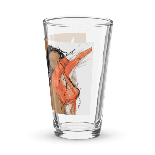 Vaso vidrio tamaño pinta  Bailaora. - Imagen 4