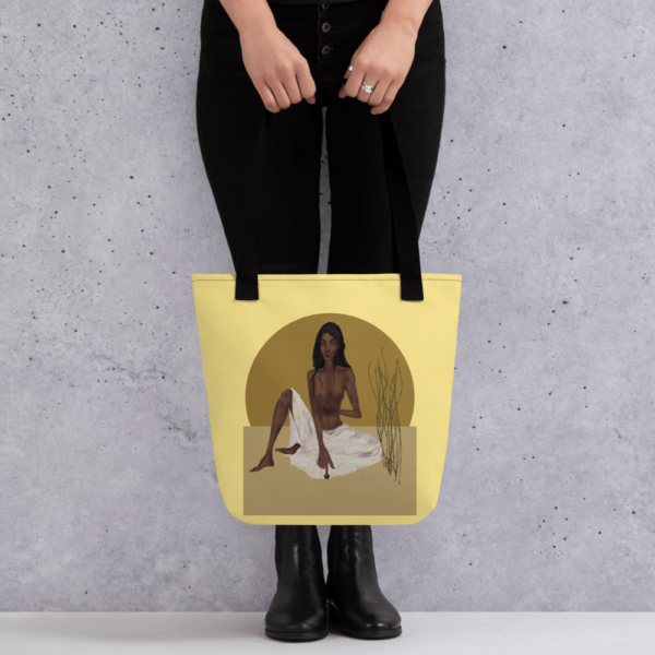 Bolsa de tela SOL LUNAR Amarillo. - Imagen 5