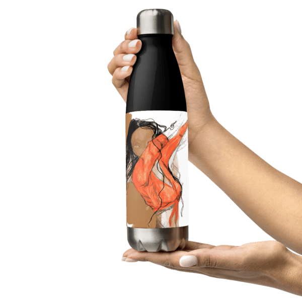 Botella de acero inoxidable Bailaora negro. - Imagen 4
