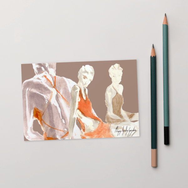 Postal para enviar deseos. Mujeres. - Imagen 4