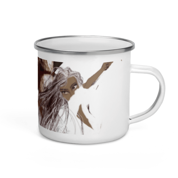 Taza esmaltada Gitana Y Caballo.